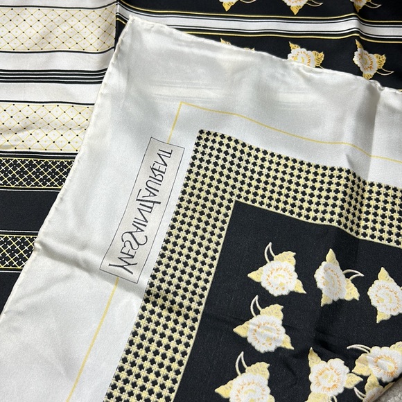 Yves Saint Laurent YSL Silk Scarf Wrap - Picture 6 of 6